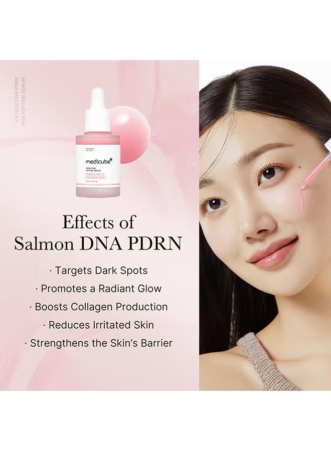 عام ميديكوب سيروم اللمعان الوردي | DNA السالمون PDRN والنياسيناميد | 30 مل عطور كورية للبشرة - Image 4